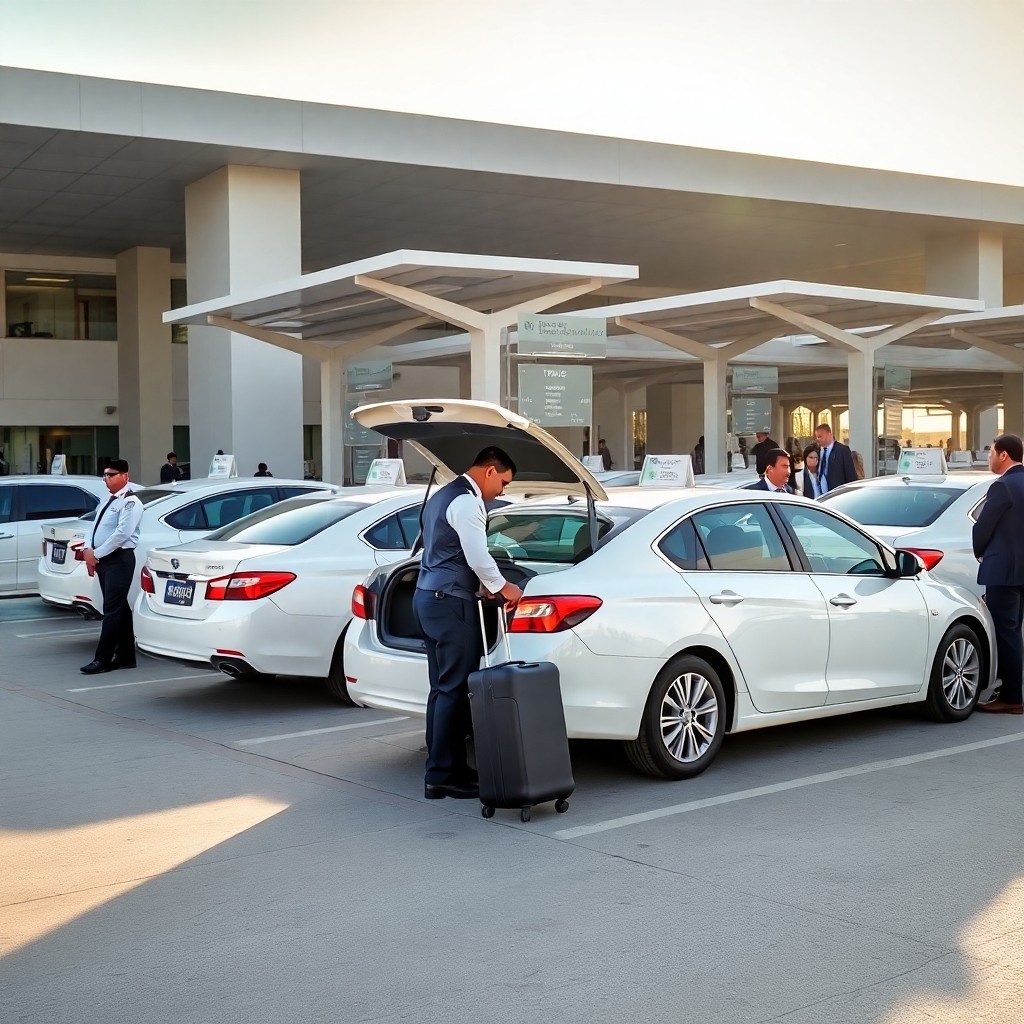 Transport Casablanca centre-ville - Taxi officiel depuis aéroport Mohammed V porte-à-porte vers ville centre avec tarif réglementé