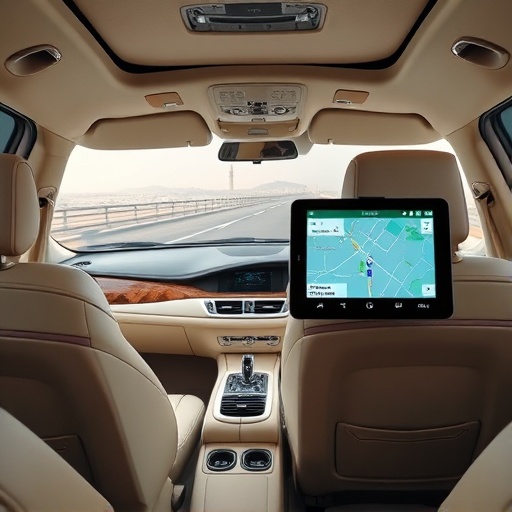 Comfortable interior of private transfer taxi to Casablanca hotels with GPS and fixed pricing
