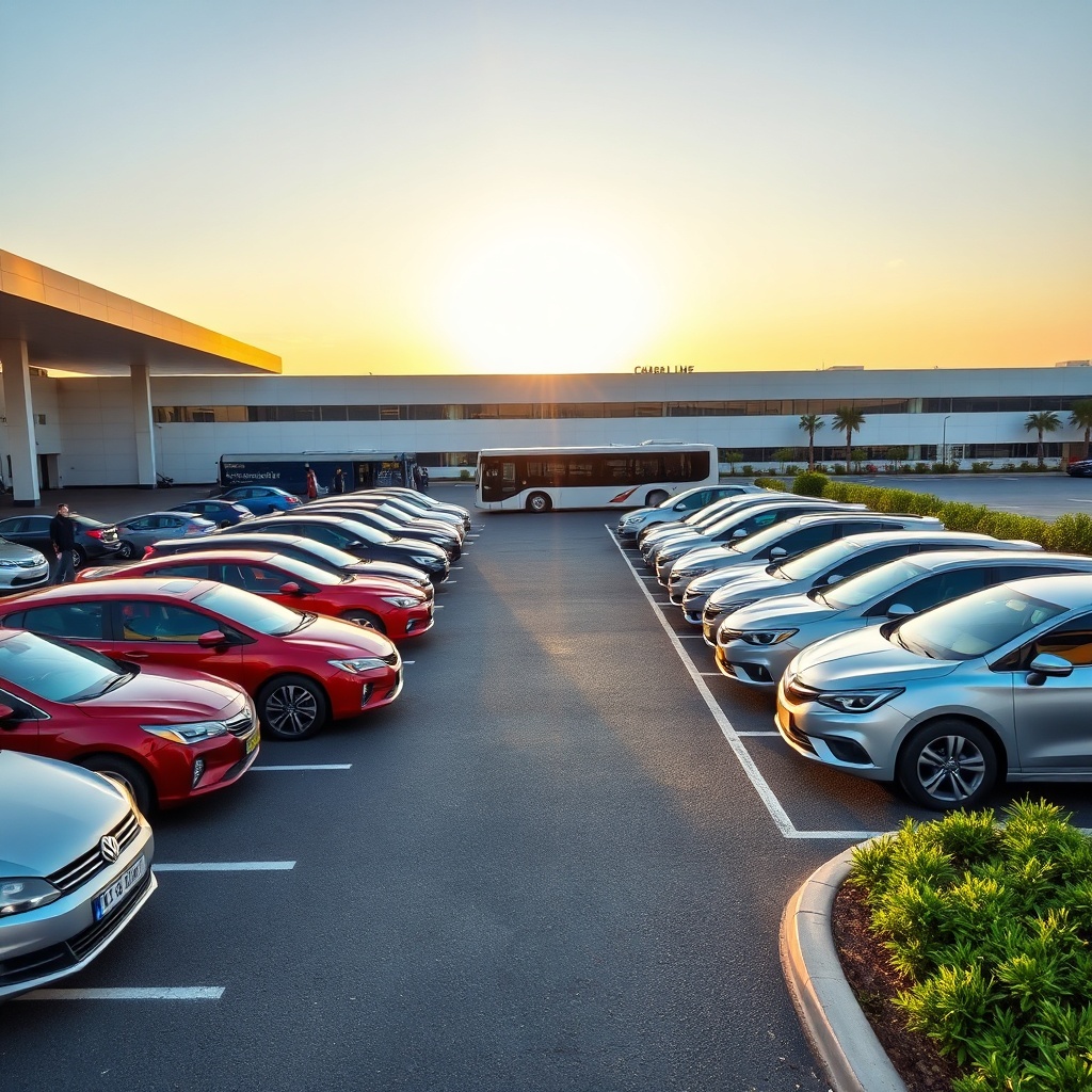 Parking P1 à l'aéroport de Casablanca avec voitures de location et navette pour location voiture aéroport Casablanca