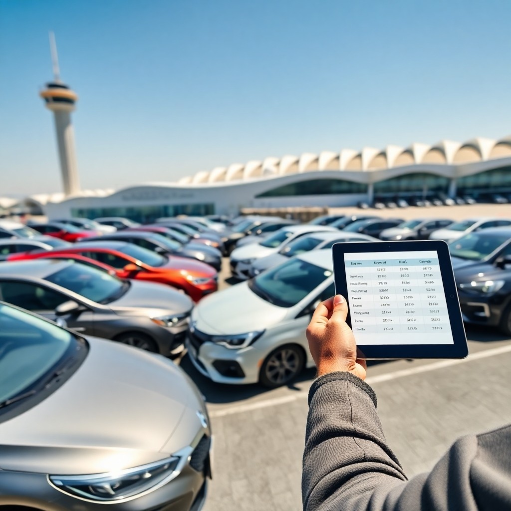Large choix de véhicules pour la location de voiture à l'aéroport Casablanca CMN, illustrant le comparatif des agences et les conseils pour trouver le meilleur tarif.